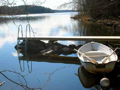 Tre små stugor brygga,bastu