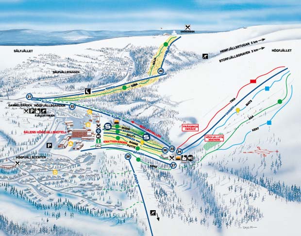 Trail map Högfjället