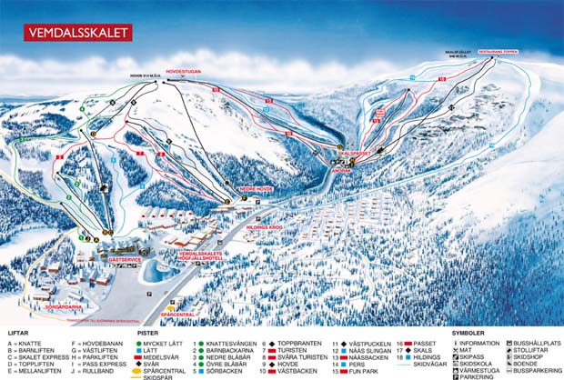 Trail map Vemdalsskalet