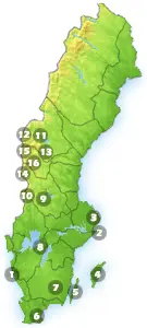 Tourist areas in Sweden where you can rent a vacation home and book accommodations